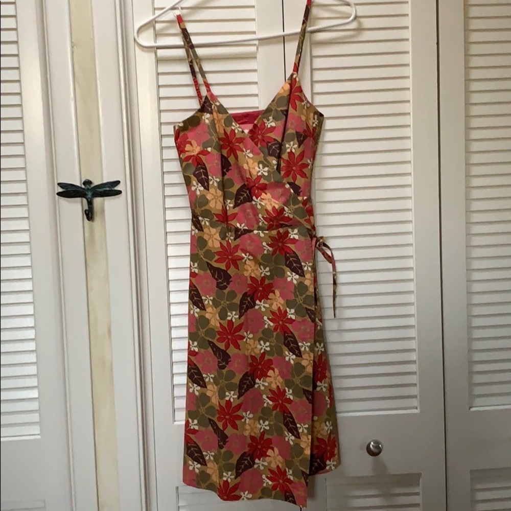 J. Crew Classic Wraparound Flower Dress
